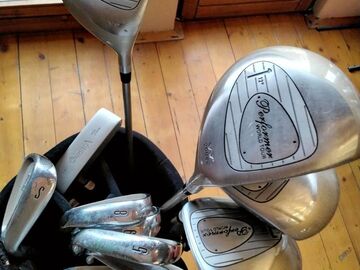 sicher online kaufen und verkaufen: Hochwertiges world tour Golfset , Bag, 4 Driver, Putter,7Schläger