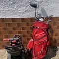 sicher online kaufen und verkaufen: Golfpack Nike mit Schlägern + Clickgear Trolley