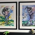 sicher online kaufen und verkaufen: 2 Golf original Acryl Gemälde von Hubert Bachem